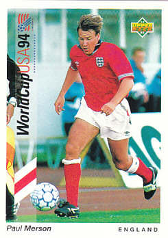 Paul Merson England Upper Deck World Cup 1994 Preview Eng/Ger #156